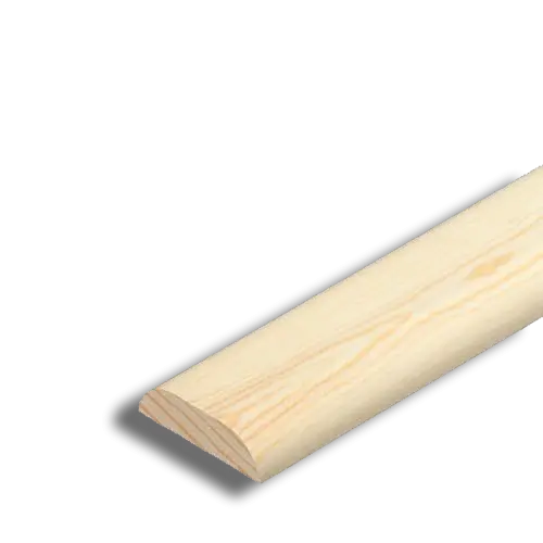 Pine D Shape Moulding 6mm x 25mm x 2.4M