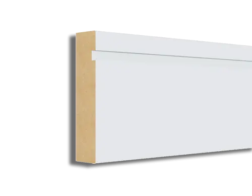 18mm x 150mm X 4.4M Primed MDF Grooved Skirting