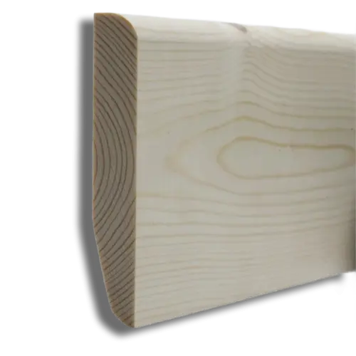 19mm x 75mm Softwood Chamfered/Pencil Round Skirting (Finish 14.5mm x 69mm)