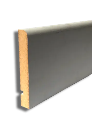 18mm x 144mm x 4.2M Primed MDF Pencil Round/Shadow Groove Skirting