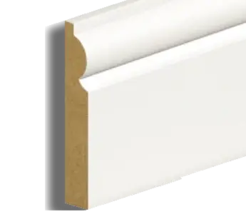 18mm x 150mm X 4.4M Primed MDF Torus Skirting