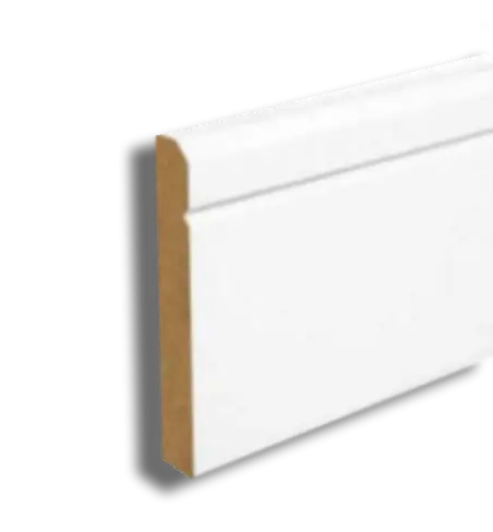 18mm x 150mm x 4.4M Primed MDF Groove Bevel Skirting