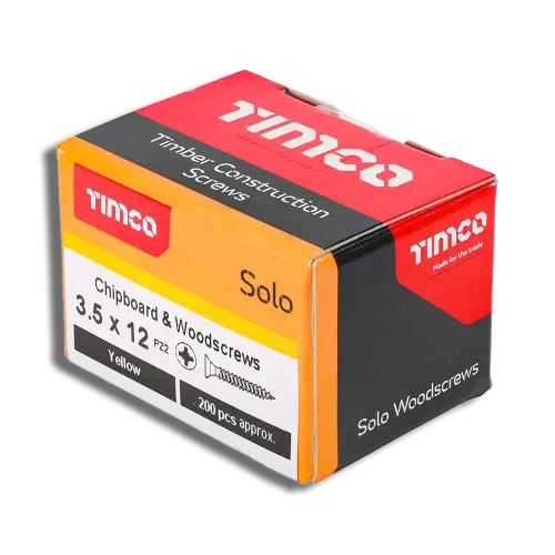 Solo Chipboard & Woodscrews PZ Double Countersunk Yellow 3.5mm