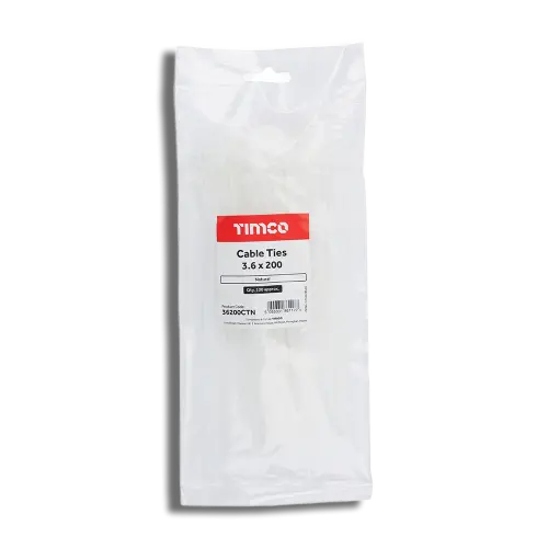 TIMCO Cable Ties Natural 3.6mm