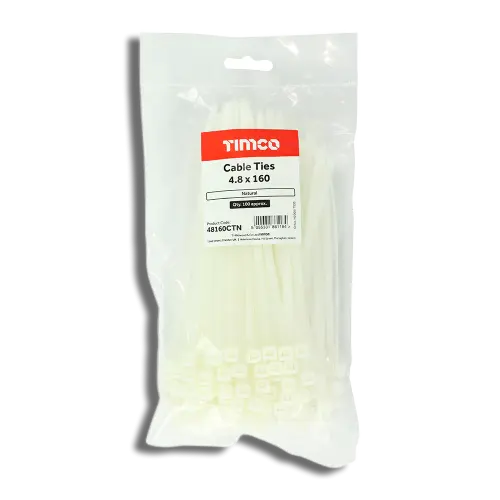 TIMCO Cable Ties Natural 4.8mm