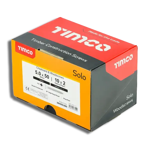 Timco Solo Chipboard & Woodscrews PZ Double Countersunk Yellow 5.0mm Industry Pack