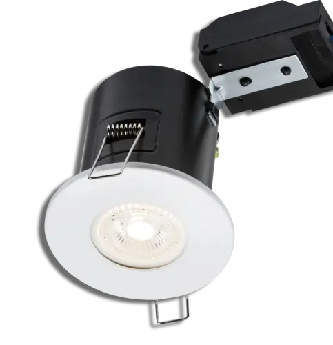 Knightsbridge White Fixed GU10 Fire-Rated Downlight