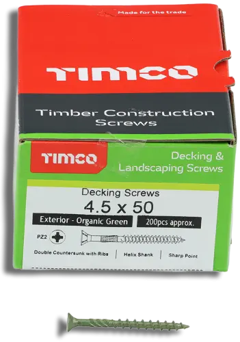 TIMCO Decking Screw Double Countersunk PZ Green 4.5mm (8040001M) - EpicCentre Supply Ltd