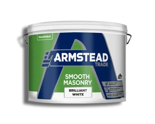10L Armstead Trade Smooth Masonry Paint Pure Brilliant White