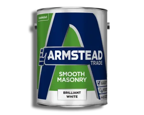 5L Armstead Trade Smooth Masonry Paint Pure Brilliant White