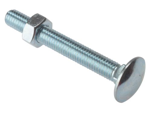 FF Carriage Bolt & Nut ZP M12 x 180mm Box 5