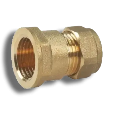 Compression Female Straight Coupling 22mm x 1/2"