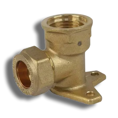 Compression Wall Plate Elbow 22mm x 3/4"
