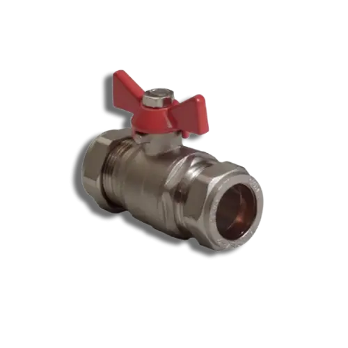 Butterfly Handle Ball Valves Red Handle 28mm