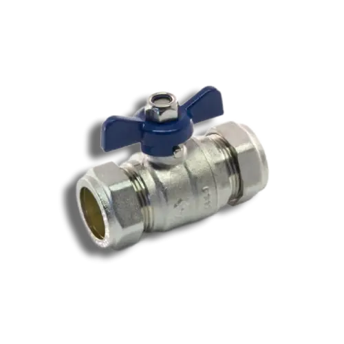 Butterfly Handle Ball Valves Blue Handle 22mm