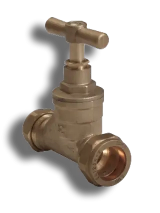 Brass Stopcock For MDPE Poly BS1010 25mmx25mm