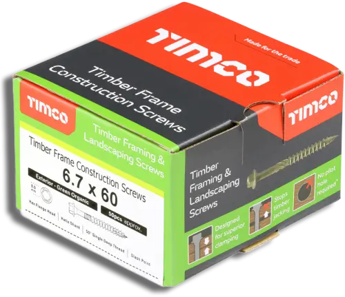 TIMCO Timber Frame Screw Hex Green 6.7mm