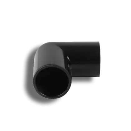 Overflow Bend 90' Black 22mm