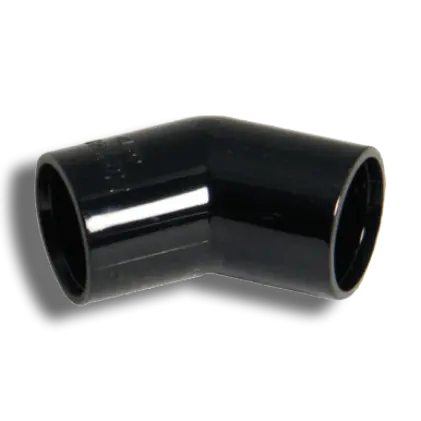 Overflow Bend 135' Black 22mm