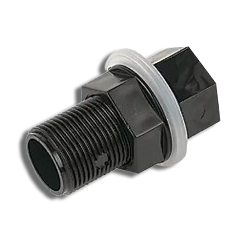 Overflow Tank Connector Straight Black 22mm