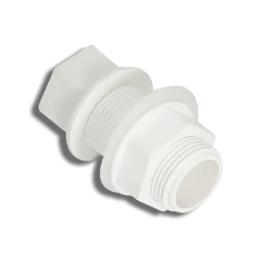 Overflow Tank Connector Straight White 22mm