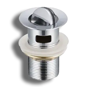 Keyplumb Flip Top Turnover Basin Waste Slotted Chrome AQS115