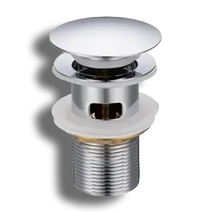 KeyPlumb Mushroom Pop Up Basin Waste Slotted Chrome AQS119