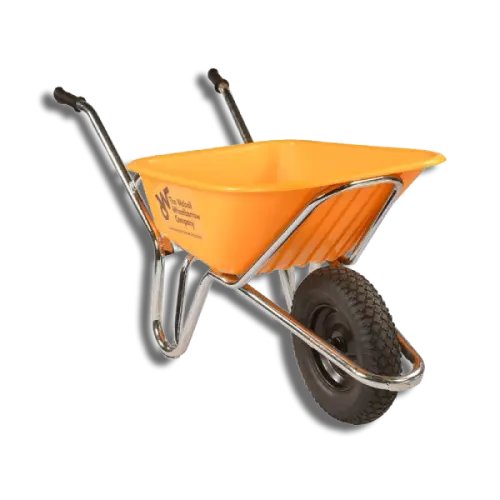 Phoenix Extra HD HDPE Wheelbarrow Pneumatic Yellow 120L