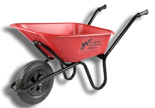 Ranger HD HDPE Wheelbarrow Pneumatic Red 120L