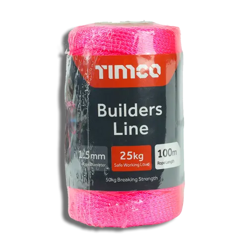 Builders Line Pink Tube 1.5mm x 100m