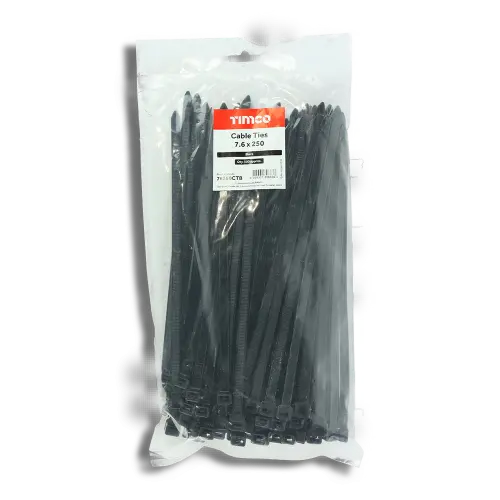TIMCO Cable Ties Black 7.6mm