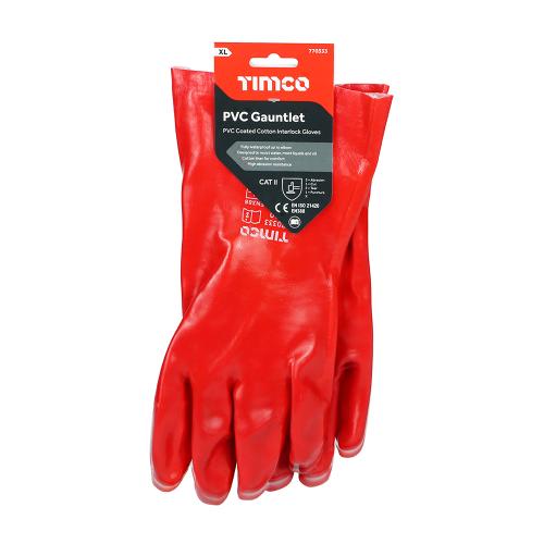 TIMCO PVC Gauntlets Coated Cotton Interlock Glove (XL) 770333