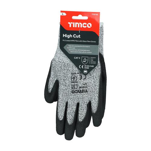 TIMCO (L) High Cut Coated Glove PU HPPE Fibre 770745