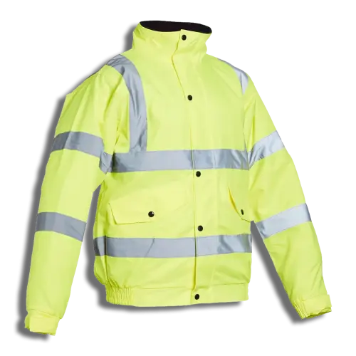 (2XL) Hi-Vision Yellow Bomber Jacket (7620003) - EpicCentre Supply Ltd