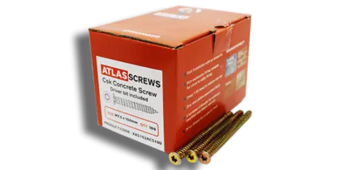 SAMAC Atlas Concrete Screws 7.5 x 152mm PK100