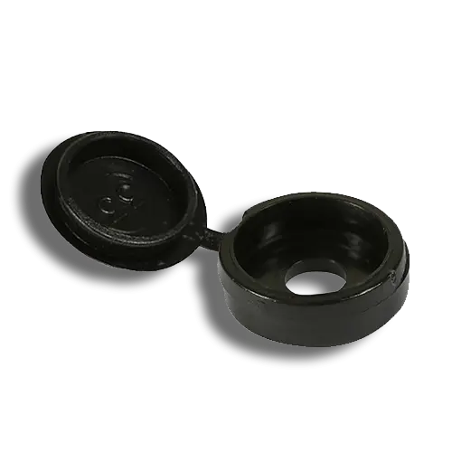 TIMCO Hinged Screw Caps – Small Black PK100