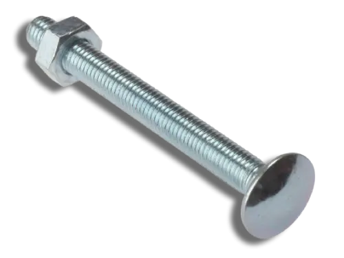 Carriage Bolt & Nut ZP M8 x 180mm Box 10