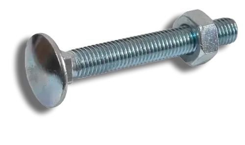 M10 x 150mm BZP Cup Square Hex Bolt Set PK of 2
