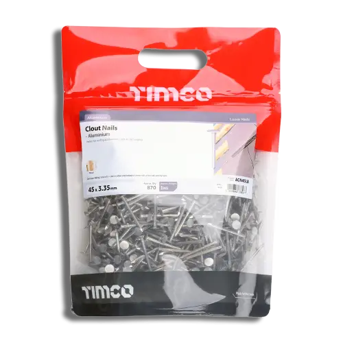 TIMCO Clout Nail Aluminium 45 x 3.35mm Bag 1kg