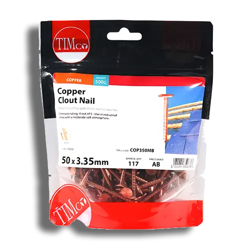 TIMCO Copper Clout Nail 50 x 3.35mm 0.5kg Bag