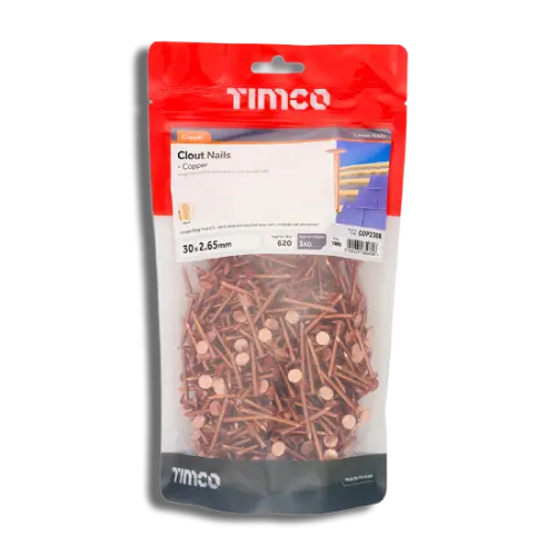 TIMCO Copper Clout Nail 30 x 2.65mm 1kg Bag