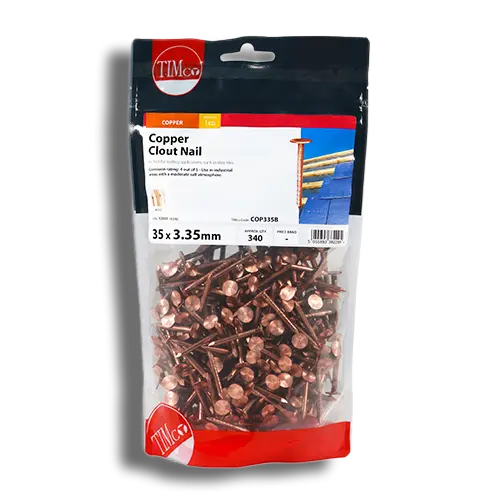 TIMCO Copper Clout Nail 35 x 3.35mm 1kg Bag