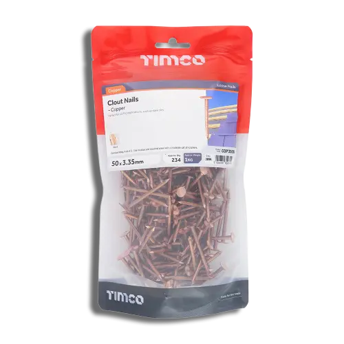 TIMCO Copper Clout Nail 50 x 3.35mm 1kg Bag