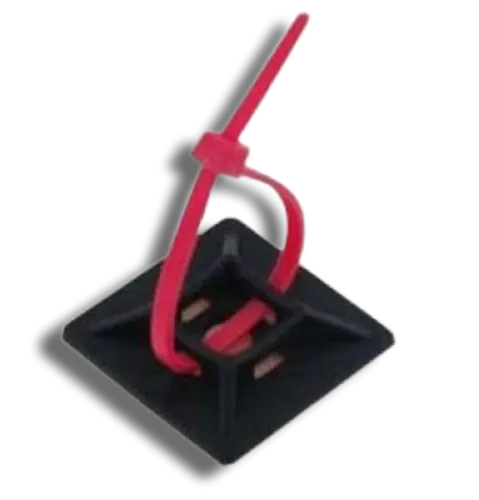 20/20mm Self Adhesive Base For Cable Ties Black