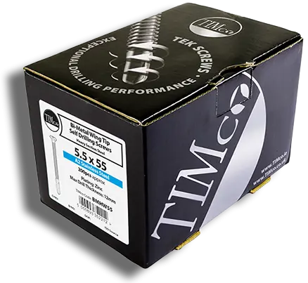 TIMCO Wing-Tip S/D Screws Countersunk PH Bi-Metal 5.5x120 PK 100