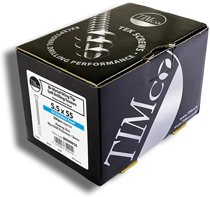 TIMCO Wing-Tip S/D Screws Countersunk PH Bi-Metal 5.5 x55 PK 200