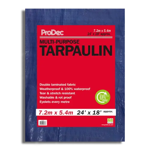 ProDec Blue Tarpaulin 7.2 x 5.4m CNT2418