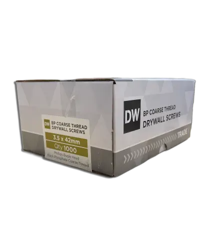 3.5 x 42 PK 1000 DW Coarse Thread Drywall Screws BLK