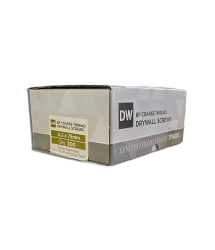 4.2 x 75 PK 500 DW Coarse Thread Drywall Screws BLK