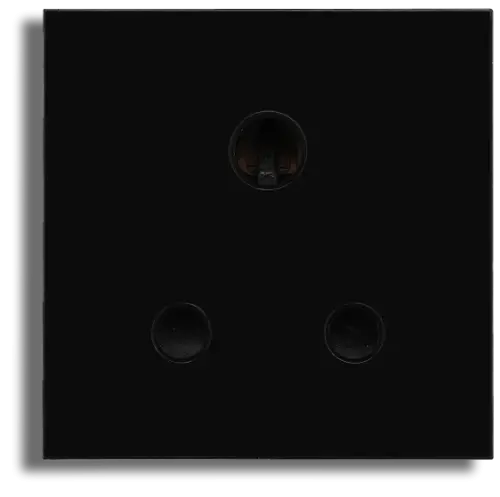 BG Black Euro Module 5A Unswitched Socket Module